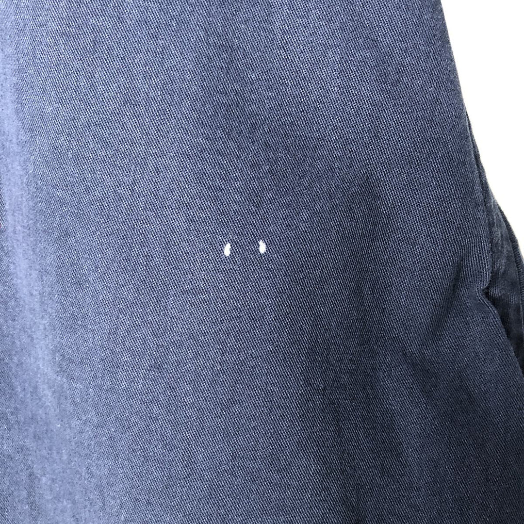 Ralph Lauren short sleeve button down shirt, men's size L cotton navy blue type Vintage Second Hand