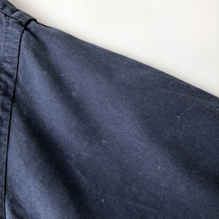 Ralph Lauren short sleeve button down shirt, men's size L cotton navy blue type Vintage Second Hand