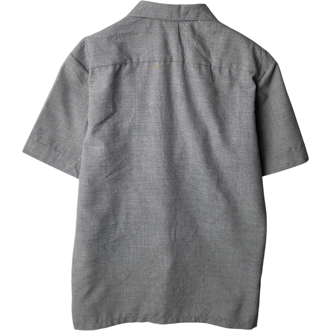 Pierre Cardin Short-Sleeve Open-Collar Mexican Shirt / Cuban Shirt / Boxy Shirt - Men's Size M (approx.) unclear gray type Vintage Second Hand
