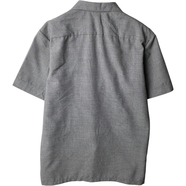 Pierre Cardin Short-Sleeve Open-Collar Mexican Shirt / Cuban Shirt / Boxy Shirt - Men's Size M (approx.) unclear gray type Vintage Second Hand