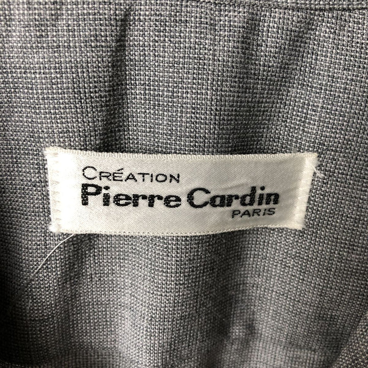 Pierre Cardin Short-Sleeve Open-Collar Mexican Shirt / Cuban Shirt / Boxy Shirt - Men's Size M (approx.) unclear gray type Vintage Second Hand