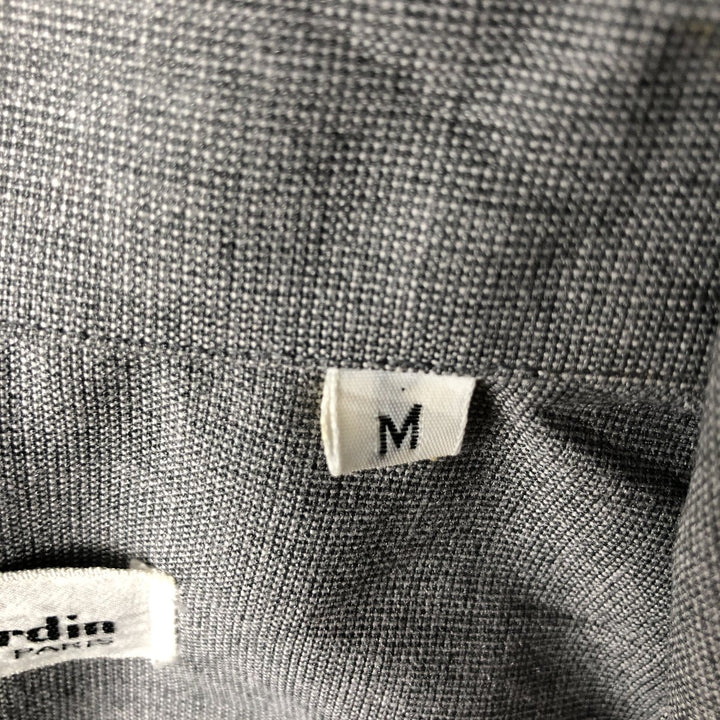 Pierre Cardin Short-Sleeve Open-Collar Mexican Shirt / Cuban Shirt / Boxy Shirt - Men's Size M (approx.) unclear gray type Vintage Second Hand
