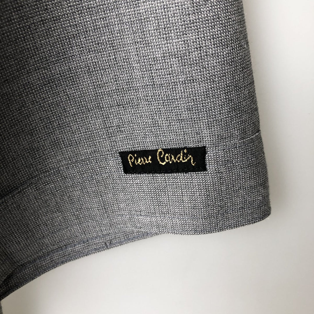 Pierre Cardin Short-Sleeve Open-Collar Mexican Shirt / Cuban Shirt / Boxy Shirt - Men's Size M (approx.) unclear gray type Vintage Second Hand