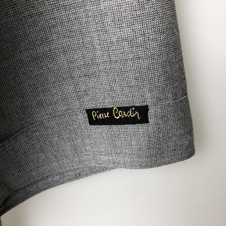 Pierre Cardin Short-Sleeve Open-Collar Mexican Shirt / Cuban Shirt / Boxy Shirt - Men's Size M (approx.) unclear gray type Vintage Second Hand