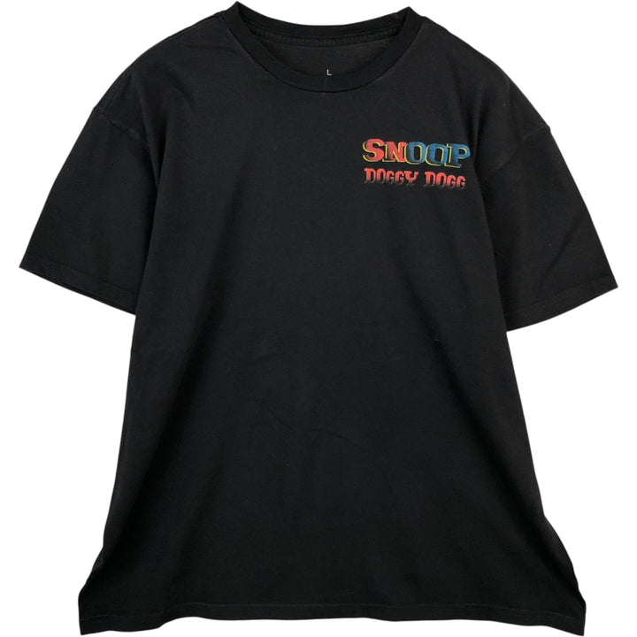 JOE COOL SNOOP DOGGY DOGG Wrap T-Shirt (Men's Size L) cotton black type Vintage Second Hand