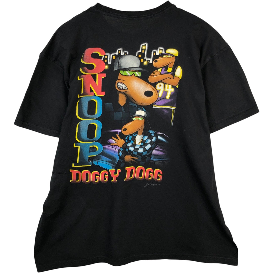 JOE COOL SNOOP DOGGY DOGG Wrap T-Shirt (Men's Size L) cotton black type Vintage Second Hand