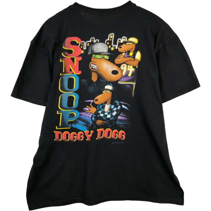 JOE COOL SNOOP DOGGY DOGG Wrap T-Shirt (Men's Size L) cotton black type Vintage Second Hand