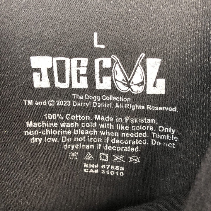 JOE COOL SNOOP DOGGY DOGG Wrap T-Shirt (Men's Size L) cotton black type Vintage Second Hand