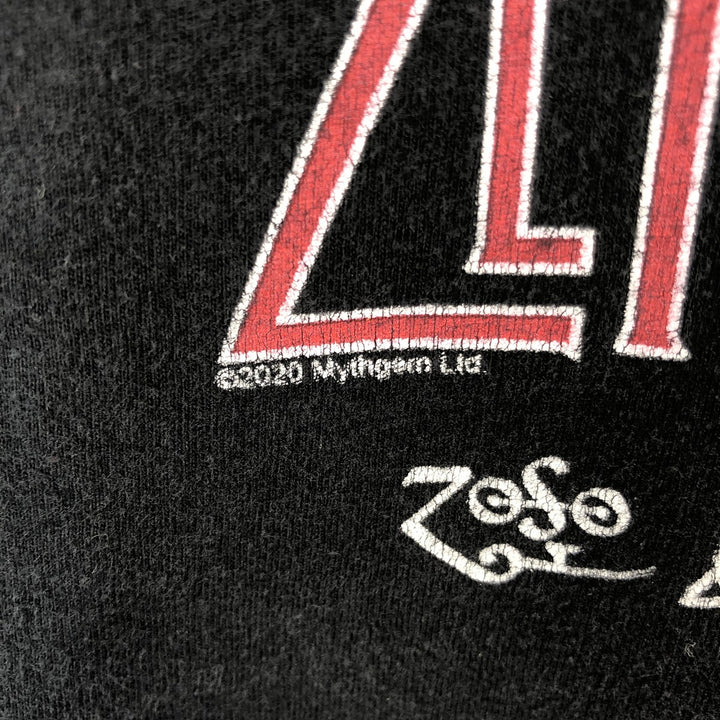 LED ZEPPELIN Led Zeppelin Band T-shirt Band T Men's L size cotton black type Vintage Second Hand
