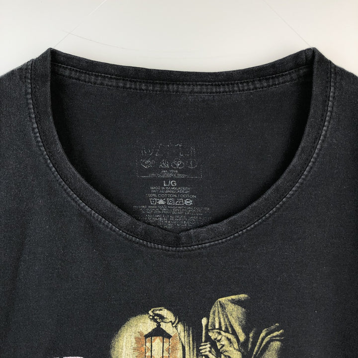 LED ZEPPELIN Led Zeppelin Band T-shirt Band T Men's L size cotton black type Vintage Second Hand