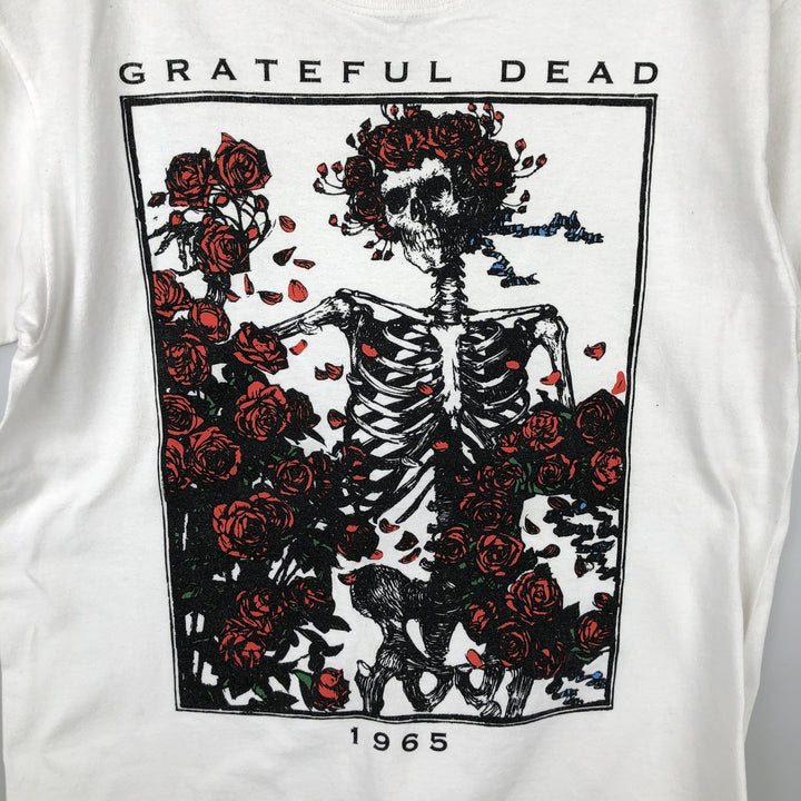 GRATEFUL DEAD Skull Pattern Band T-shirt Band Tee Men's M size cotton white type Vintage Second Hand