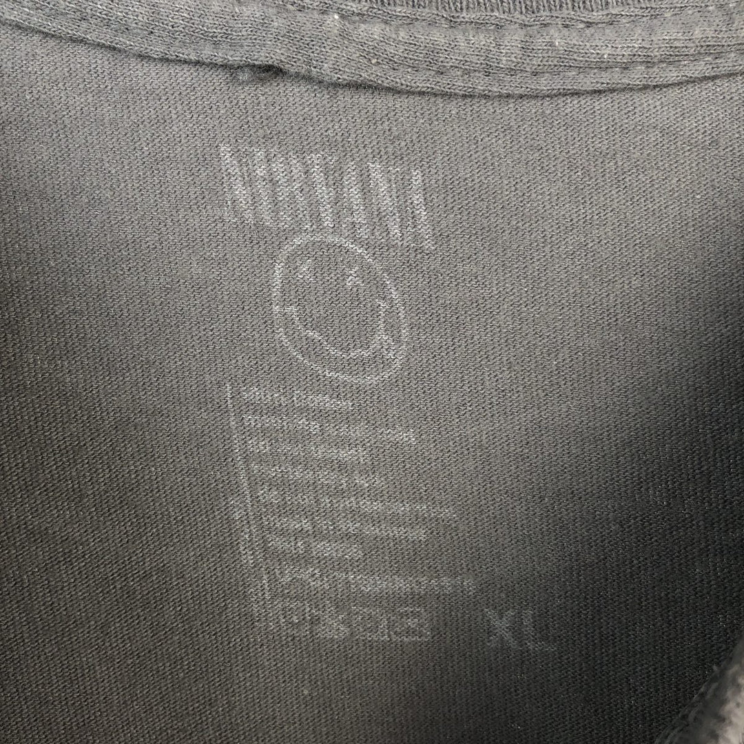NIRVANA Print Band T-Shirt (Men's XL equivalent) unclear Khaki type beige Vintage Second Hand