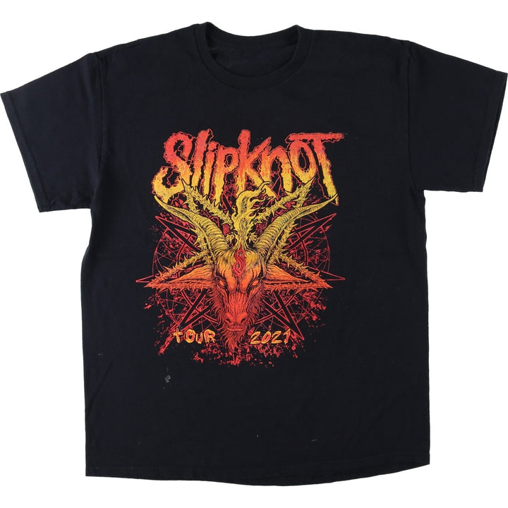 SLIPKNOT Slipknot Band T-shirt, Band T, Men's M size unclear black type Vintage Second Hand