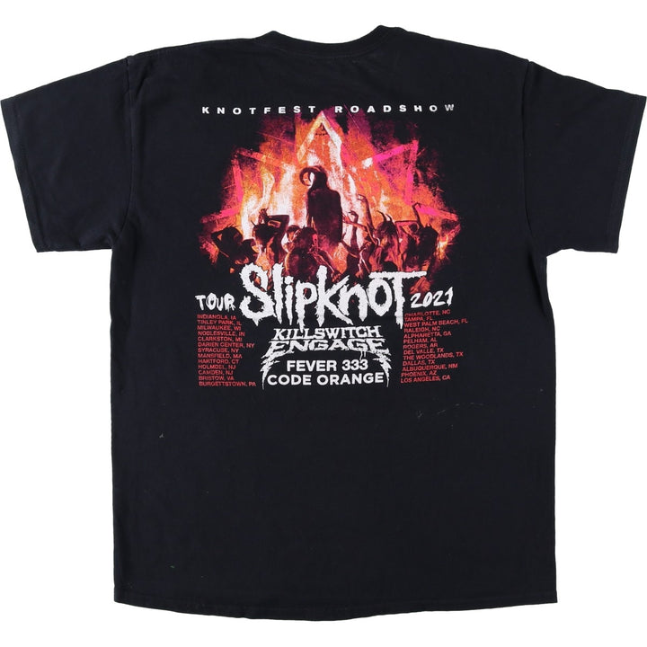 SLIPKNOT Slipknot Band T-shirt, Band T, Men's M size unclear black type Vintage Second Hand