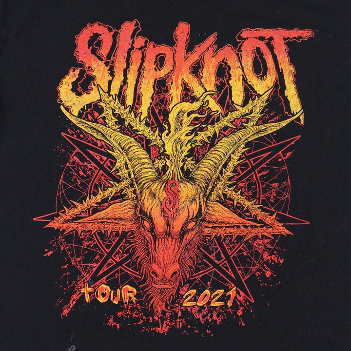 SLIPKNOT Slipknot Band T-shirt, Band T, Men's M size unclear black type Vintage Second Hand