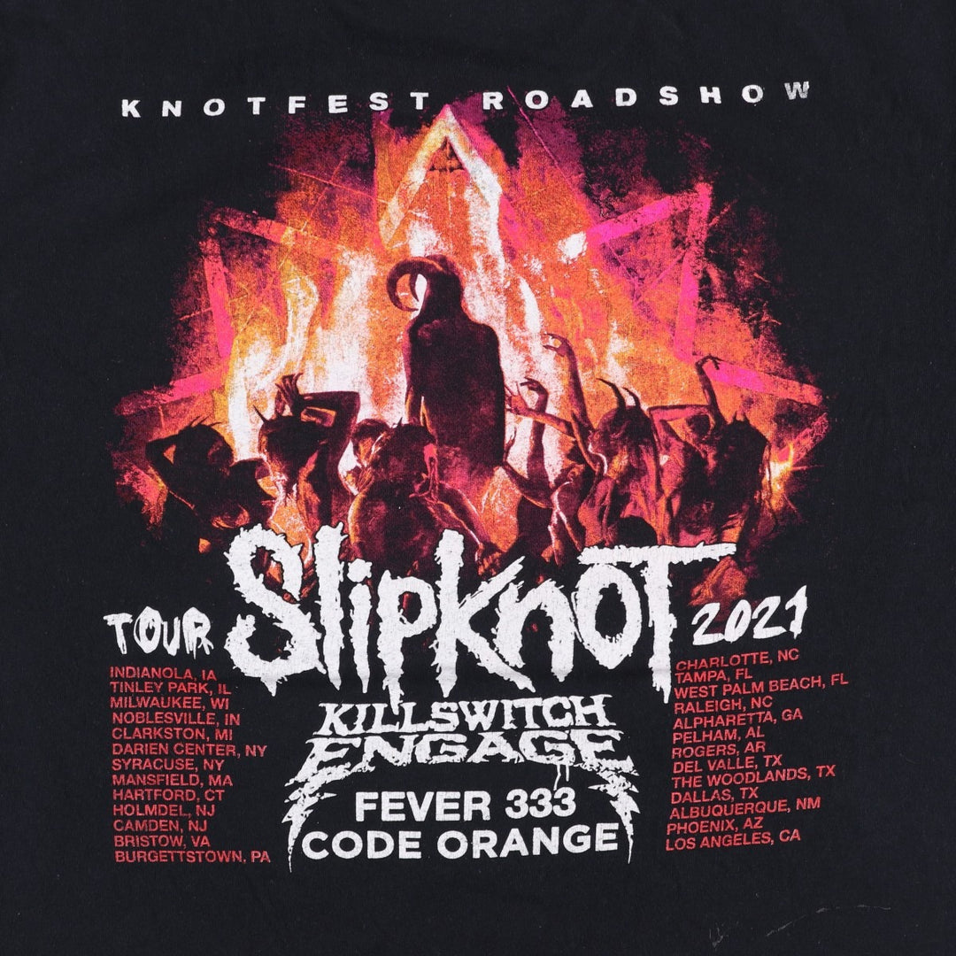 SLIPKNOT Slipknot Band T-shirt, Band T, Men's M size unclear black type Vintage Second Hand