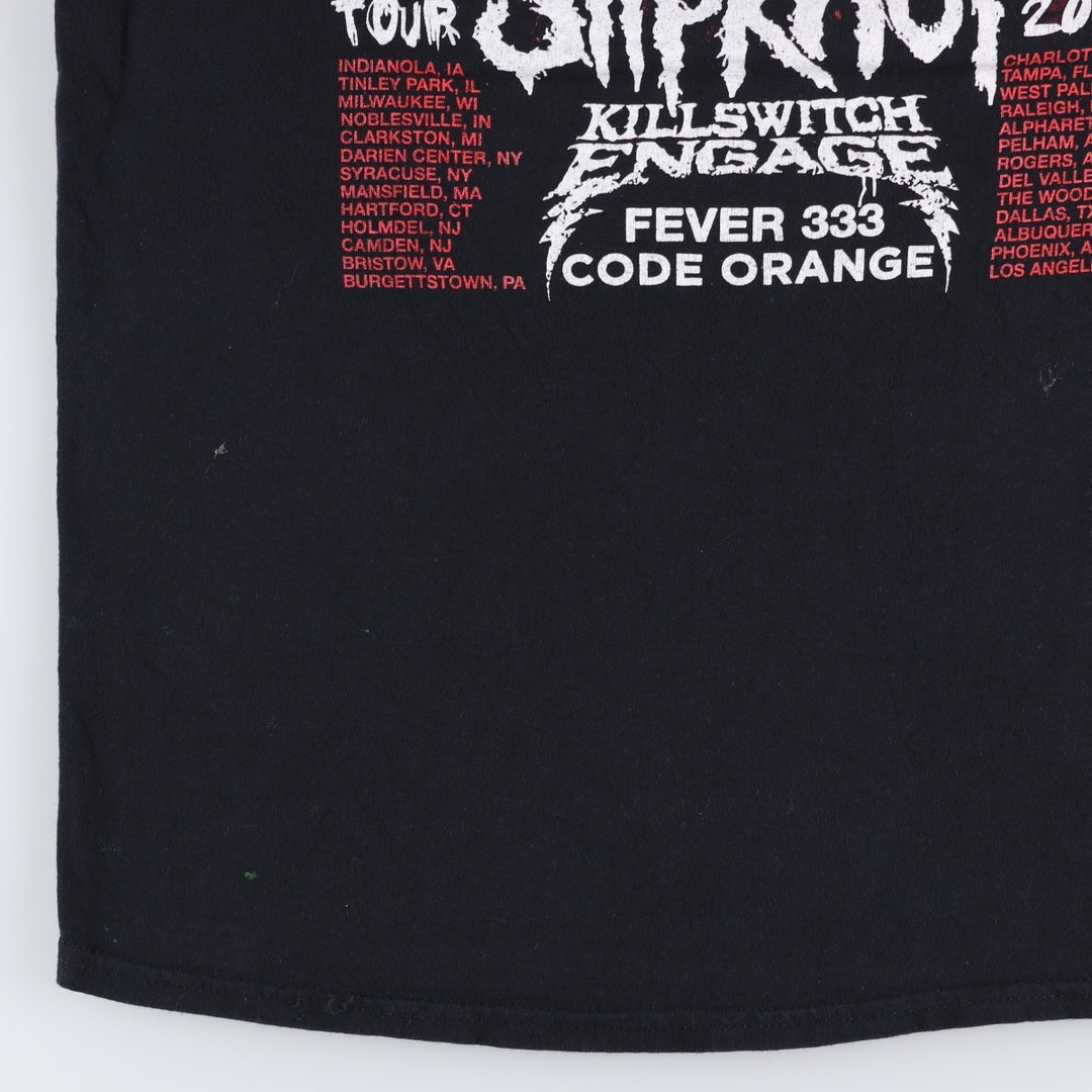SLIPKNOT Slipknot Band T-shirt, Band T, Men's M size unclear black type Vintage Second Hand