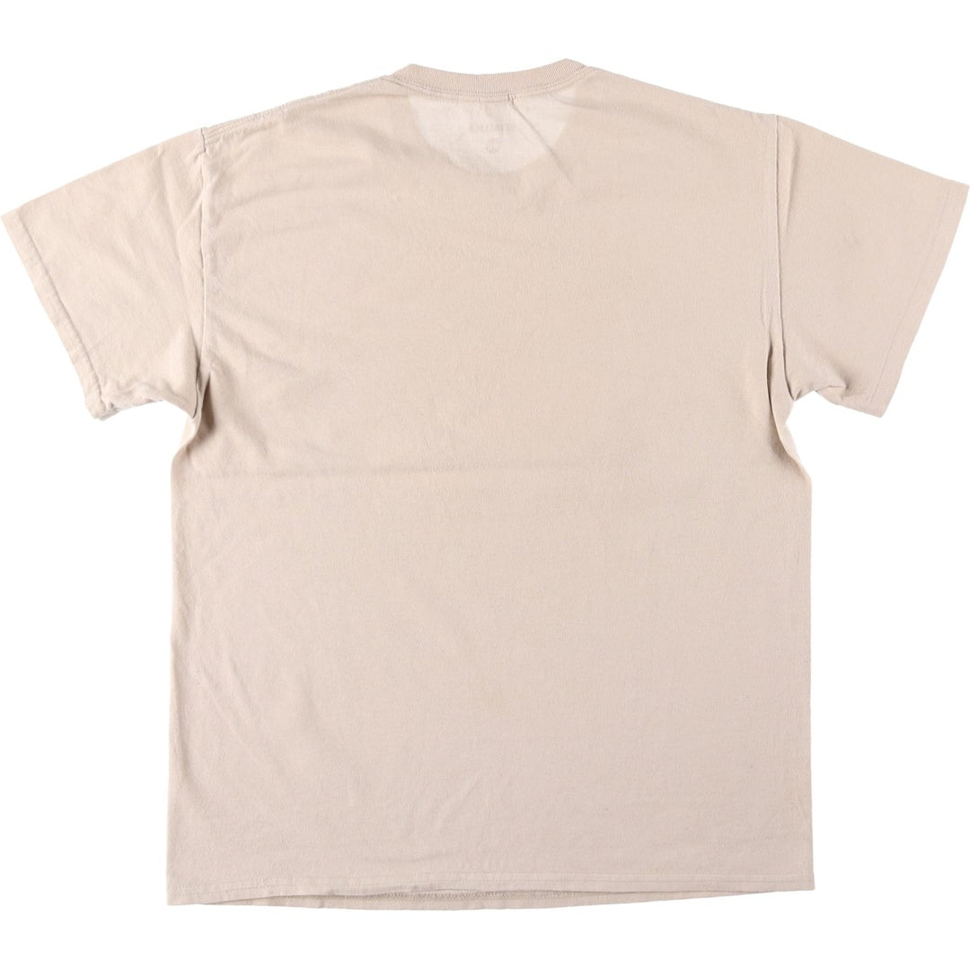METALLICA Skull Pattern Band T-shirt Band Tee Men's M size cotton Beige type Vintage Second Hand