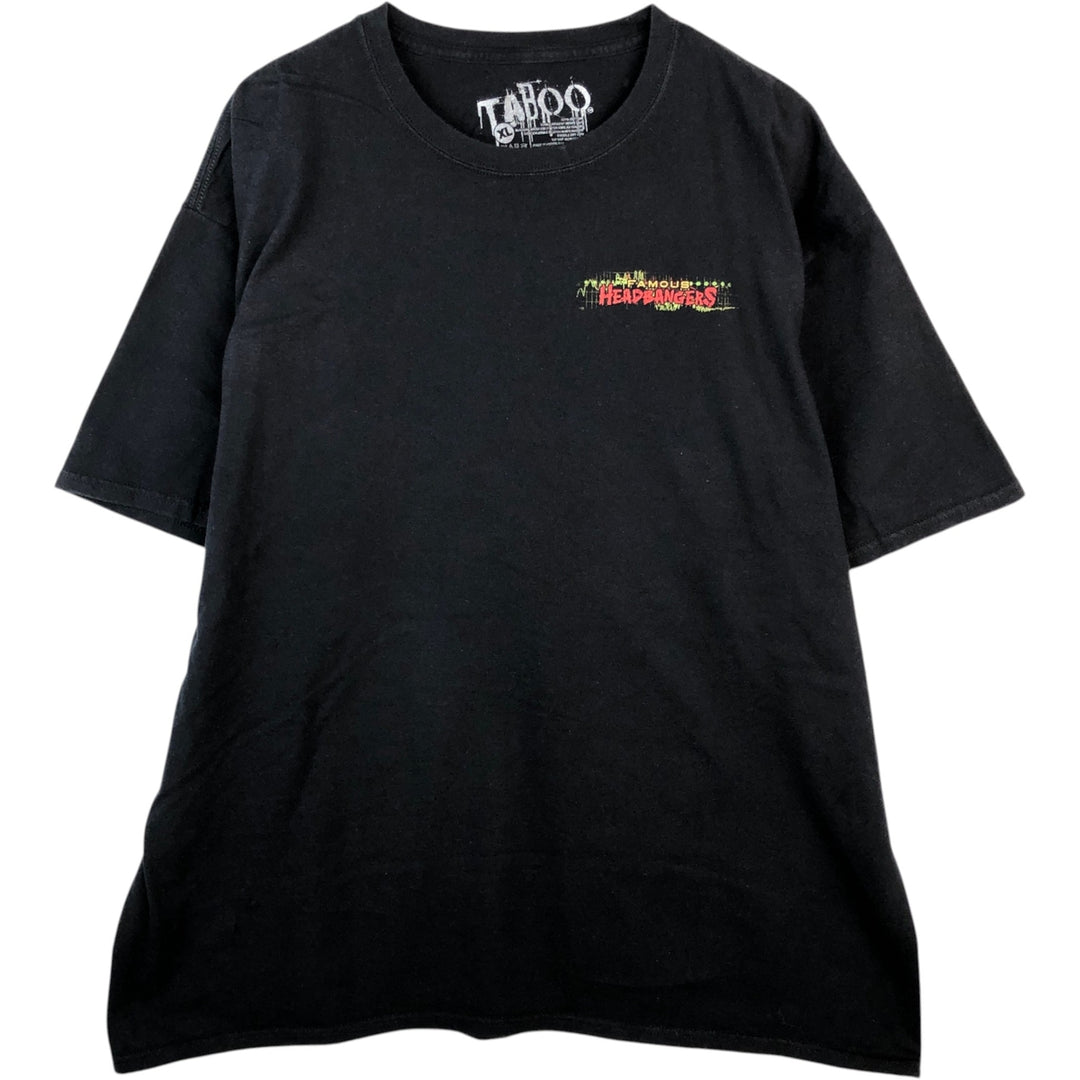 TABOO HEADBANGERS BALL Band T-shirt (Men's XL equivalent) cotton black type Vintage Second Hand