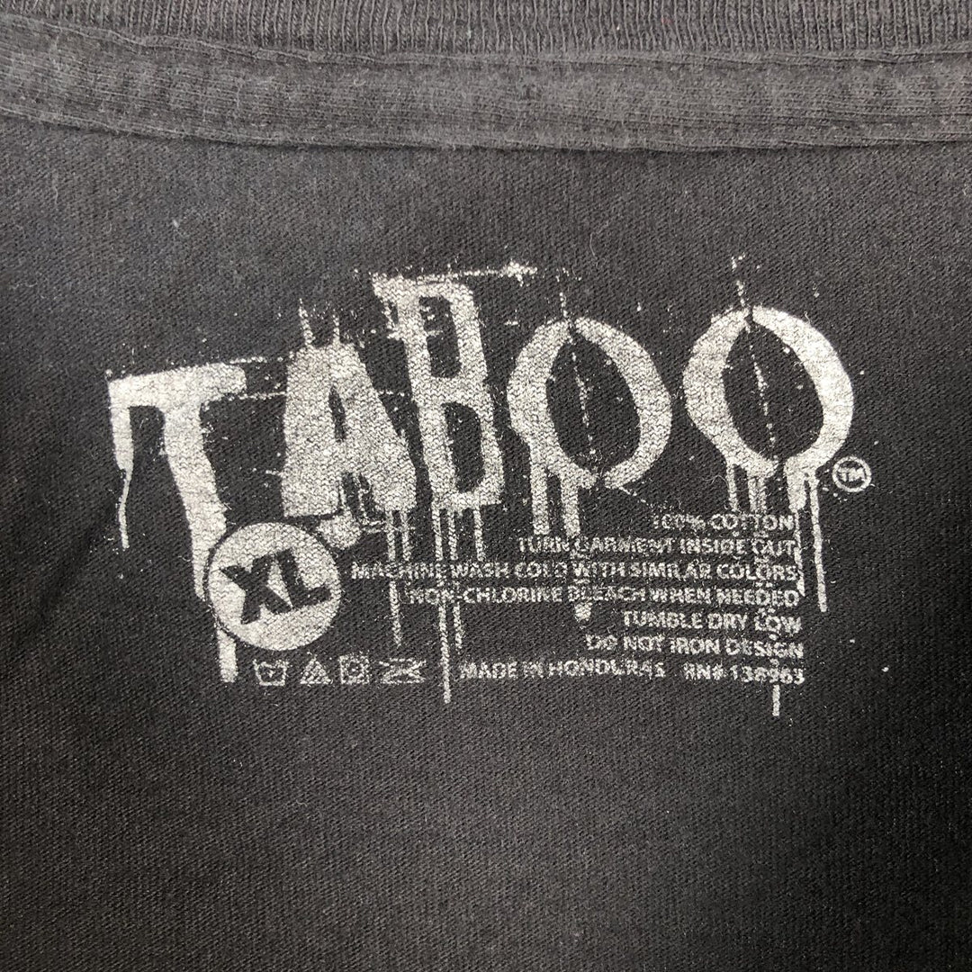 TABOO HEADBANGERS BALL Band T-shirt (Men's XL equivalent) cotton black type Vintage Second Hand