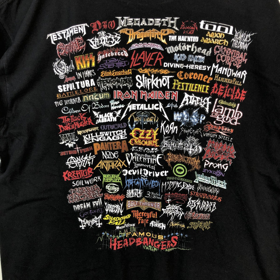 TABOO HEADBANGERS BALL Band T-shirt (Men's XL equivalent) cotton black type Vintage Second Hand