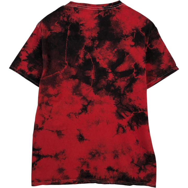 Fruit of the Loom Green Day Tie-Dye Pattern Band T-Shirt (Men's Size M) cotton red type Vintage Second Hand