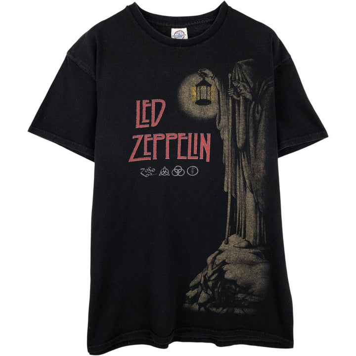 DELTA LED ZEPPELIN Band T-shirt (Men's size M) cotton black type Vintage Second Hand