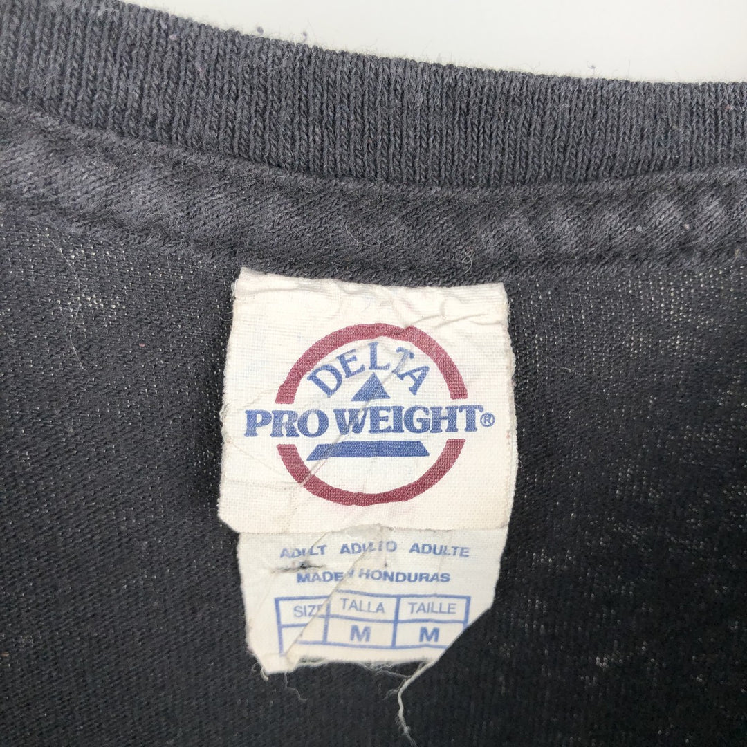 DELTA LED ZEPPELIN Band T-shirt (Men's size M) cotton black type Vintage Second Hand