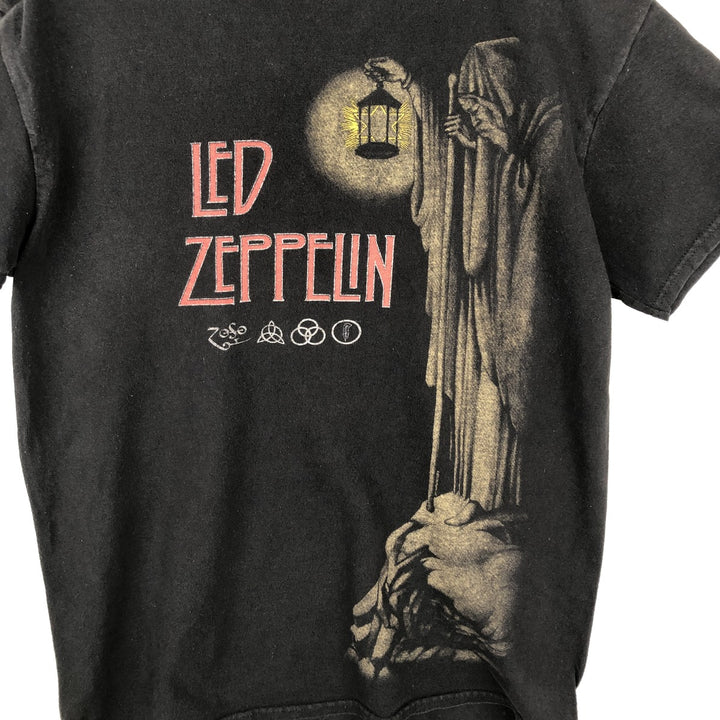 DELTA LED ZEPPELIN Band T-shirt (Men's size M) cotton black type Vintage Second Hand
