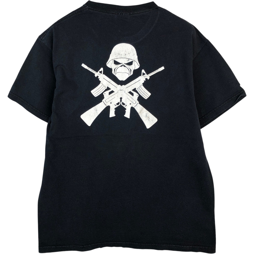 Fruit of the Loom IRON MAIDEN Skull Pattern Band T-shirt Band Tee Men's M size cotton black type Vintage Second Hand