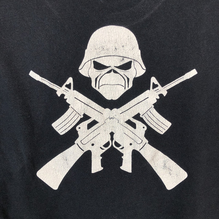 Fruit of the Loom IRON MAIDEN Skull Pattern Band T-shirt Band Tee Men's M size cotton black type Vintage Second Hand