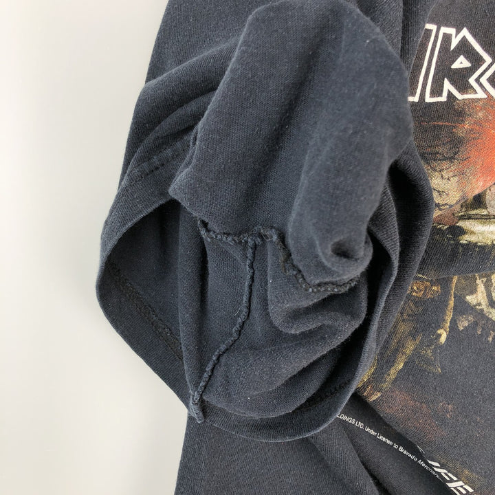 Fruit of the Loom IRON MAIDEN Skull Pattern Band T-shirt Band Tee Men's M size cotton black type Vintage Second Hand