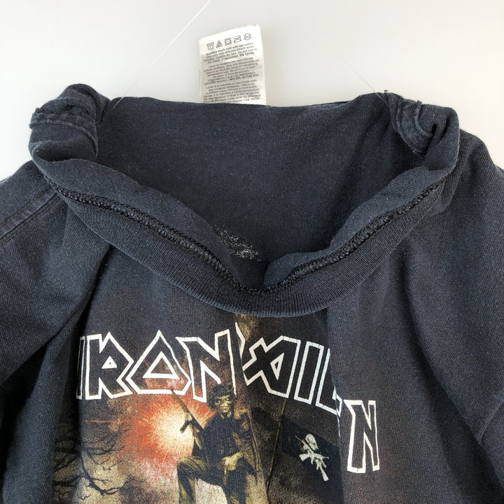 Fruit of the Loom IRON MAIDEN Skull Pattern Band T-shirt Band Tee Men's M size cotton black type Vintage Second Hand