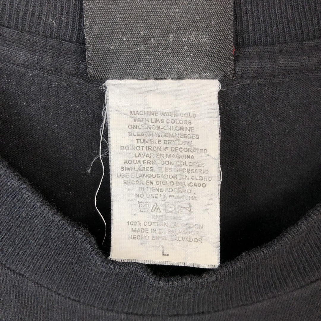 2000'S GIANT PAUL MCCARTNEY band t-shirt, men's size L (approx.) cotton black type Vintage Second Hand