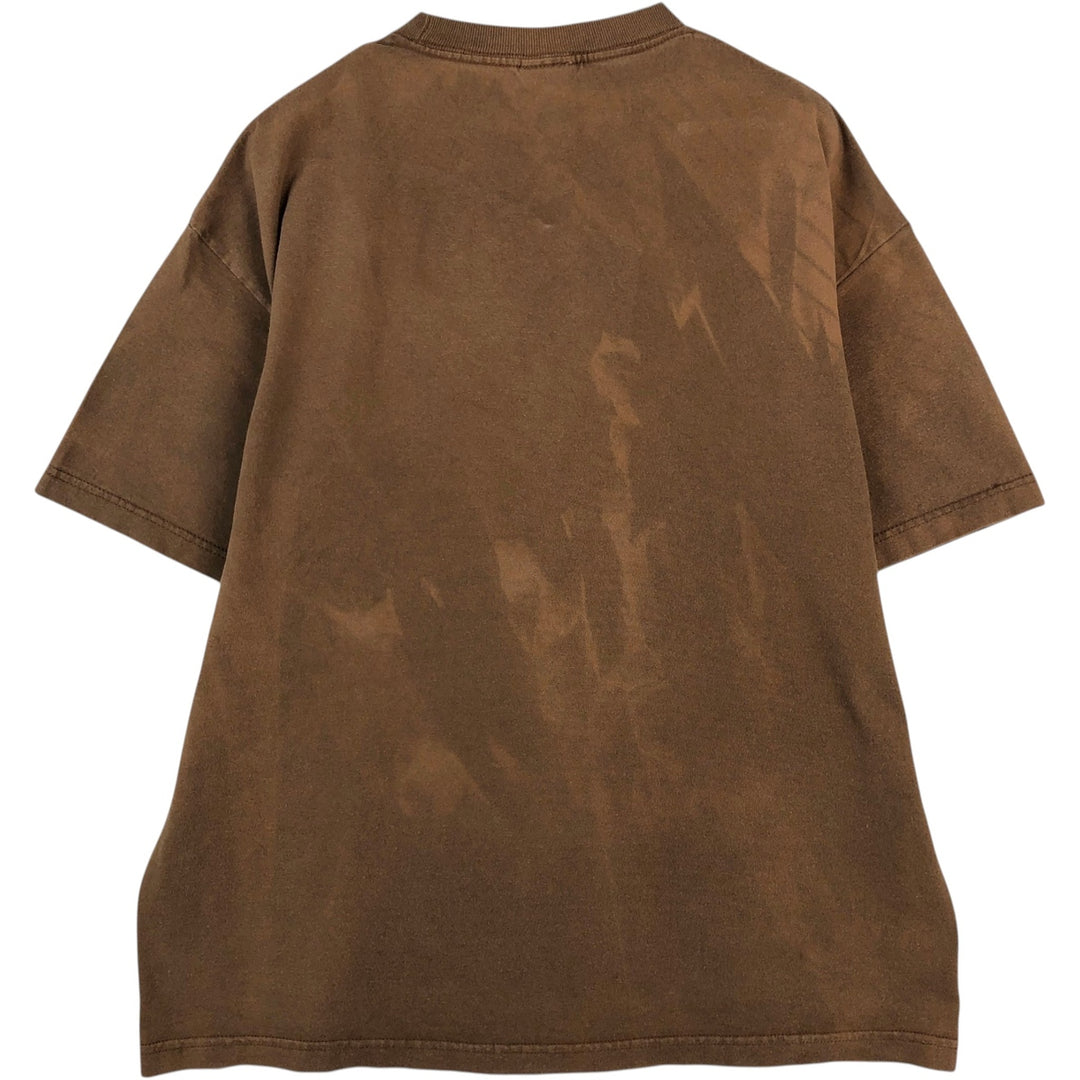 00's THE BEATLES Band T-shirt, Band T, Men's XL size cotton brown type Vintage Second Hand