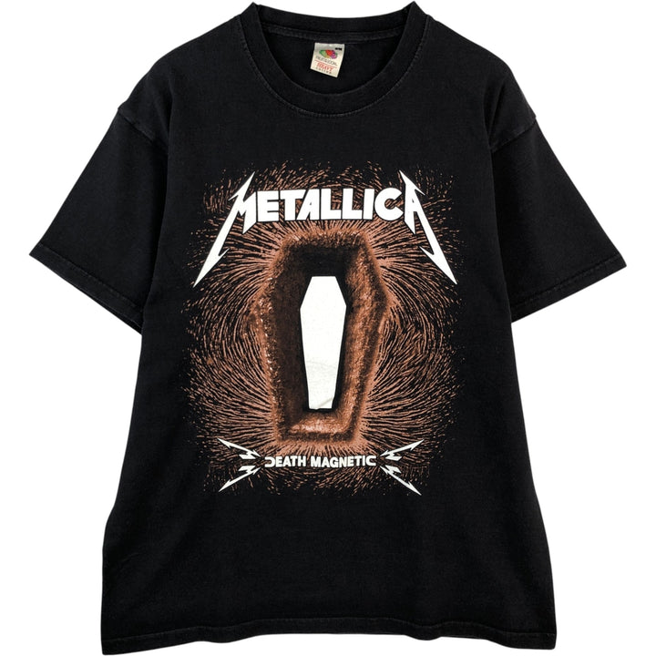 Fruit of the Loom Metallica Band T-shirt Band Tee Men's L size cotton black type Vintage Second Hand