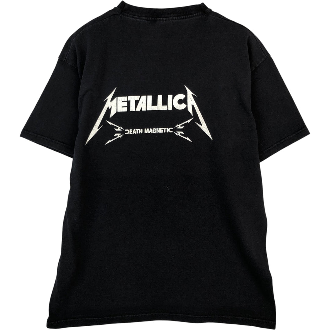 Fruit of the Loom Metallica Band T-shirt Band Tee Men's L size cotton black type Vintage Second Hand