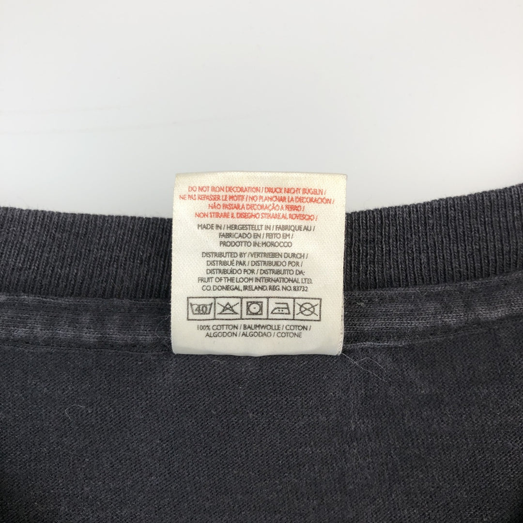 Fruit of the Loom Metallica Band T-shirt Band Tee Men's L size cotton black type Vintage Second Hand
