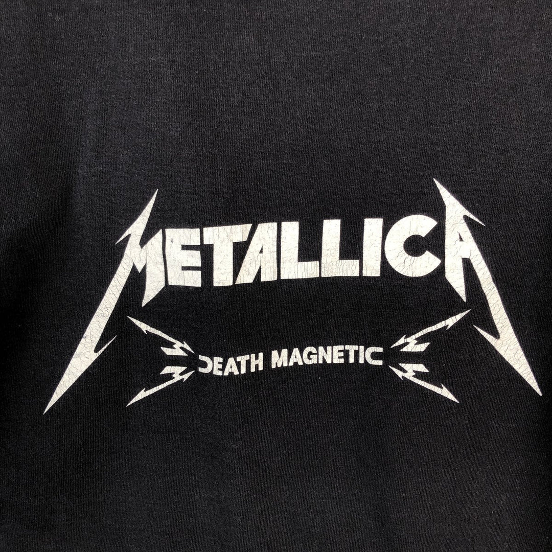 Fruit of the Loom Metallica Band T-shirt Band Tee Men's L size cotton black type Vintage Second Hand