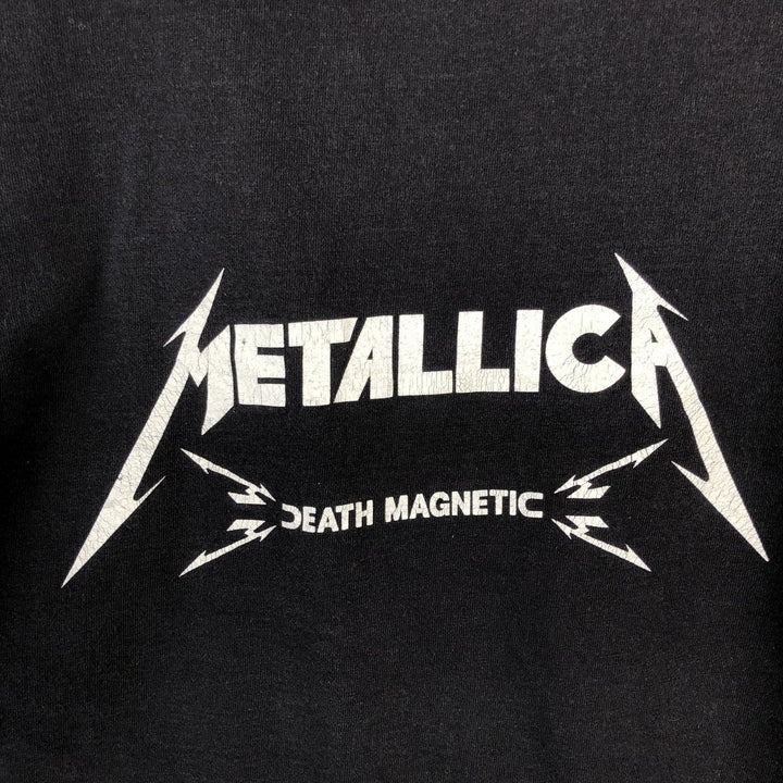 Fruit of the Loom Metallica Band T-shirt Band Tee Men's L size cotton black type Vintage Second Hand
