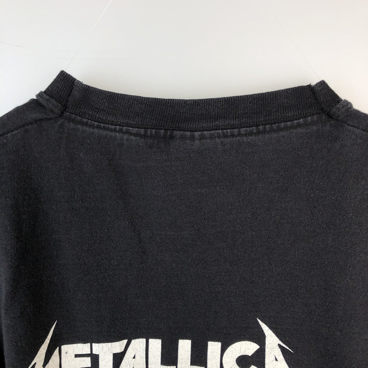 Fruit of the Loom Metallica Band T-shirt Band Tee Men's L size cotton black type Vintage Second Hand