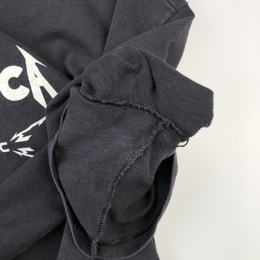 Fruit of the Loom Metallica Band T-shirt Band Tee Men's L size cotton black type Vintage Second Hand