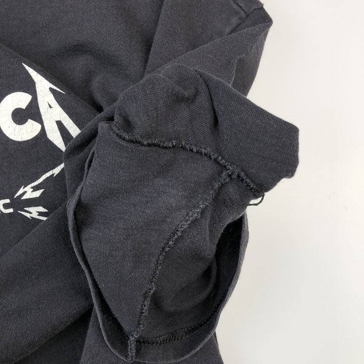 Fruit of the Loom Metallica Band T-shirt Band Tee Men's L size cotton black type Vintage Second Hand
