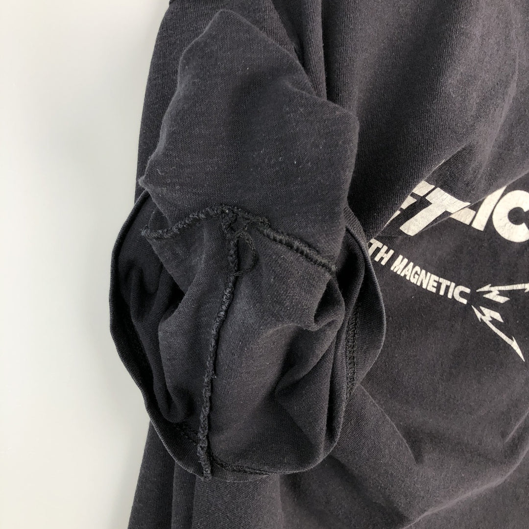 Fruit of the Loom Metallica Band T-shirt Band Tee Men's L size cotton black type Vintage Second Hand