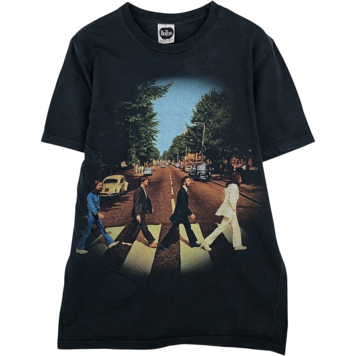2000'S THE BEATLES Band T-shirt (Men's size S) unclear black type Vintage Second Hand
