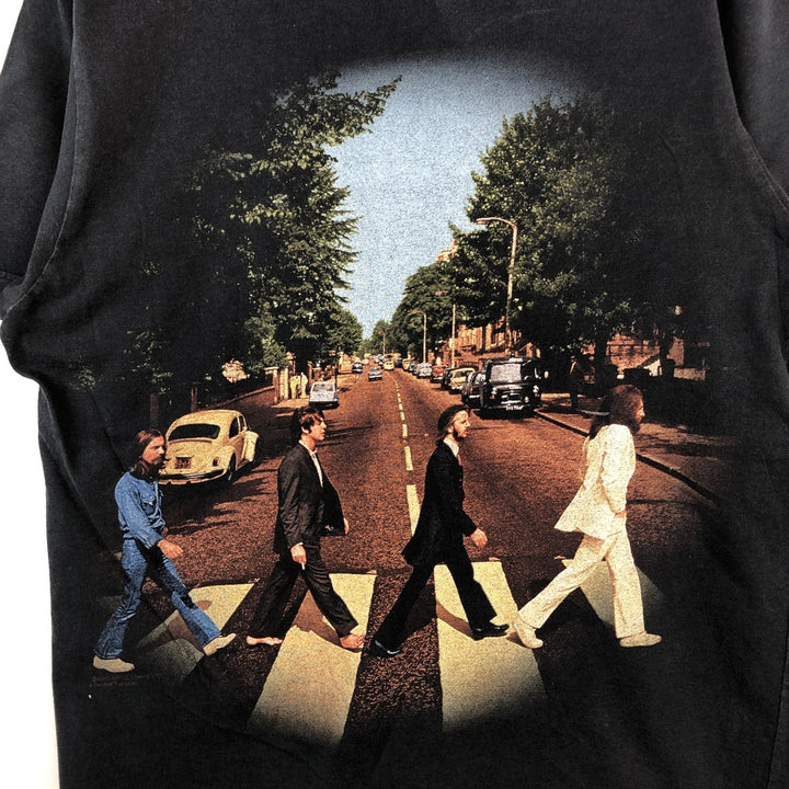 2000'S THE BEATLES Band T-shirt (Men's size S) unclear black type Vintage Second Hand