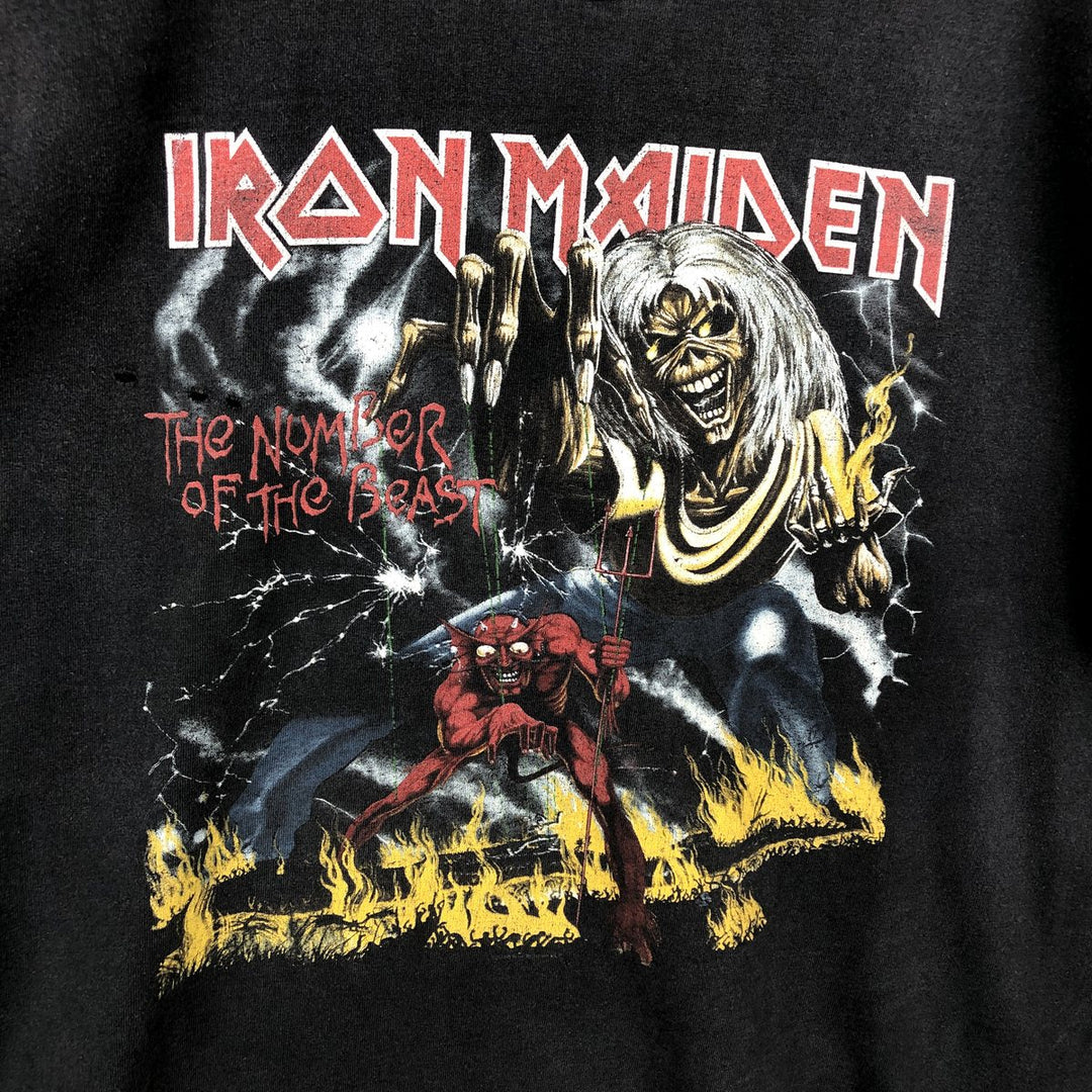 Fruit of the Loom Iron Maiden Band T-Shirt, Men's XL cotton black type Vintage Second Hand