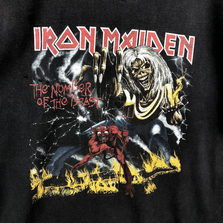 Fruit of the Loom Iron Maiden Band T-Shirt, Men's XL cotton black type Vintage Second Hand