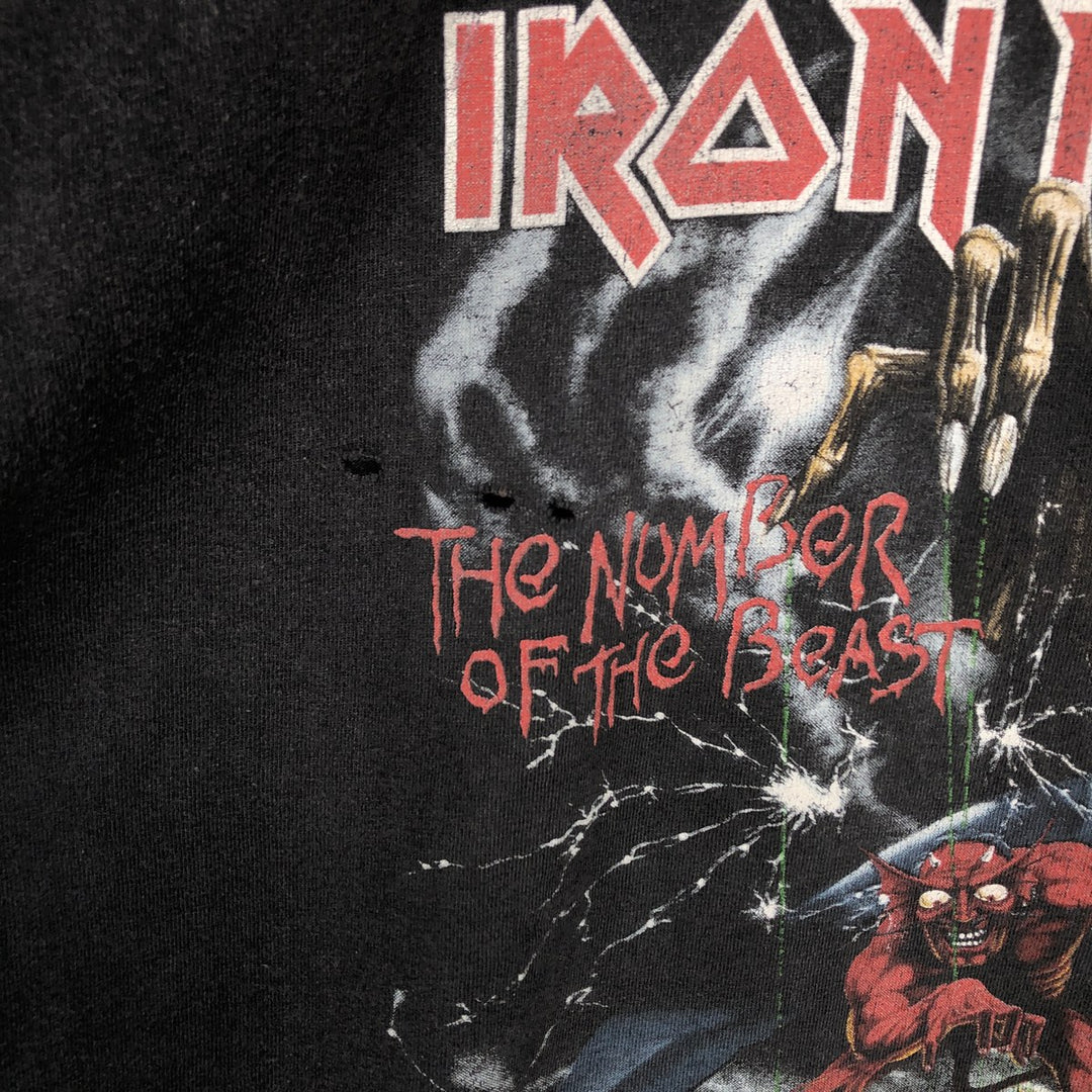 Fruit of the Loom Iron Maiden Band T-Shirt, Men's XL cotton black type Vintage Second Hand