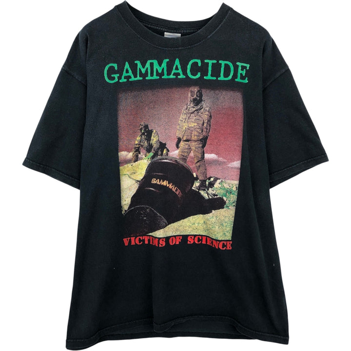 YAZBEK Gammacide Victims of Science Band T-Shirt (Men's Size L) cotton black type Vintage Second Hand